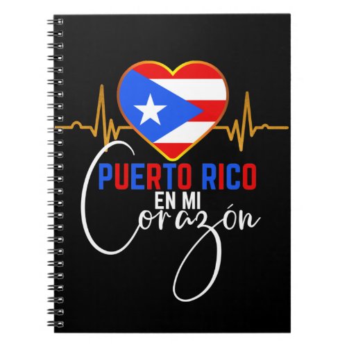 Puerto Rico en mi Corazon Puerto Rican Pride  Notebook