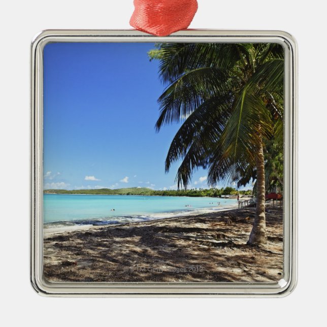 Puerto Rico, Fajardo, Culebra Island, Seven Seas Metal Ornament (Front)