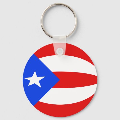 Puerto Rico Fisheye Flag Keychain