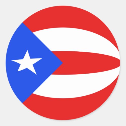 Puerto Rico Fisheye Flag Sticker