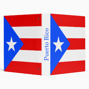 Puerto Rico Flag 3 Ring Binder