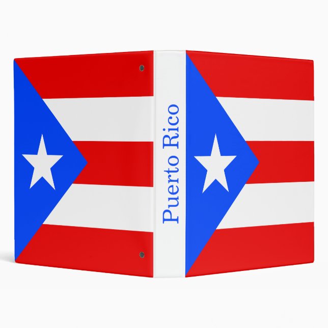 Puerto Rico Flag 3 Ring Binder (Background)