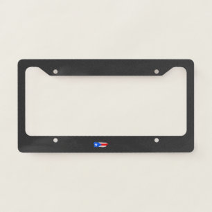 Puerto Rico flag and map License Plate Frame
