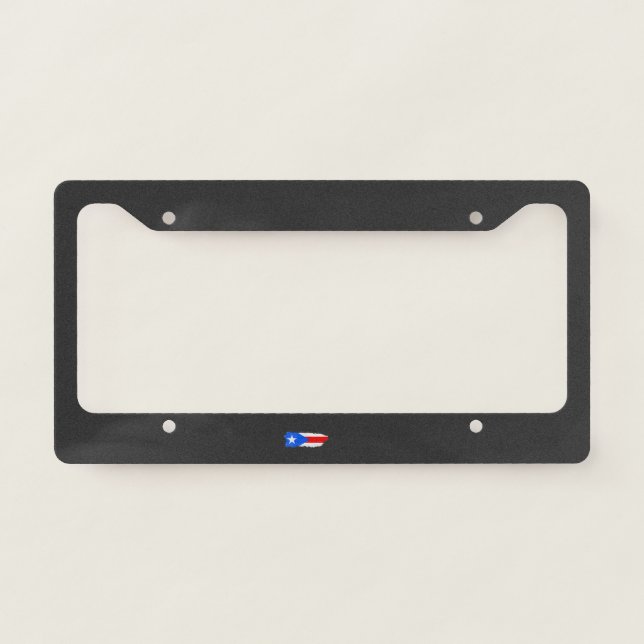 Puerto Rico flag and map License Plate Frame (Front)