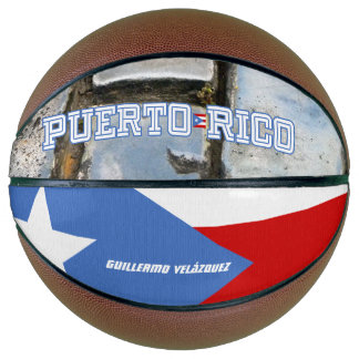 Puerto Rico Flag and San Juan Basketball