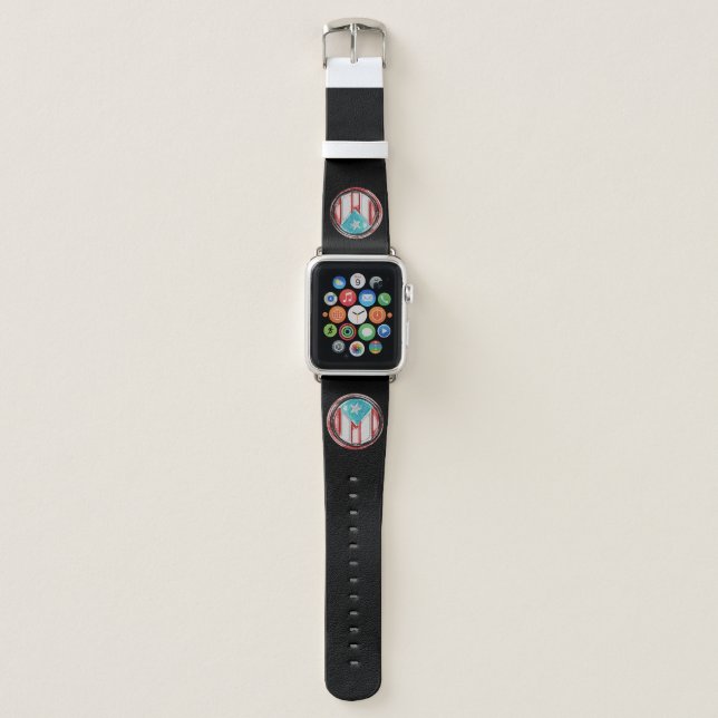Puerto Rico Flag Apple Watch Band (Front)