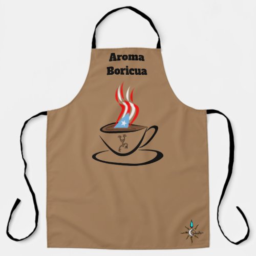 Puerto Rico Flag Aroma All Over Print Large Apron