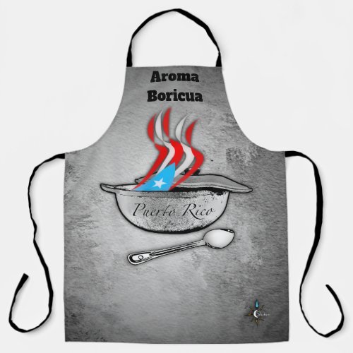 Puerto Rico Flag Aroma All Over Print Large Apron