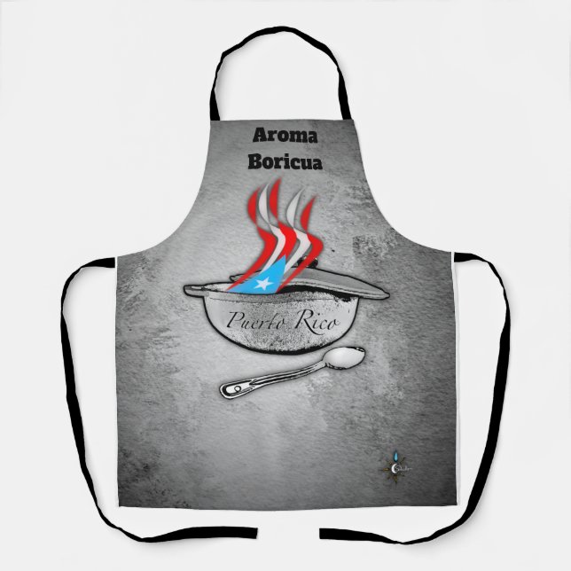 Puerto Rico Flag Aroma All Over Print Medium Apron (Front)