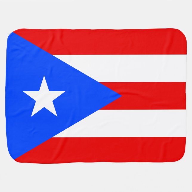 Puerto Rico Flag Baby Blanket (Horizontal)