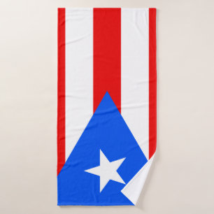 Puerto Rico Flag Bath Towel
