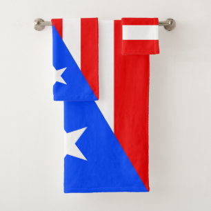 Puerto Rico Flag Bath Towel Set