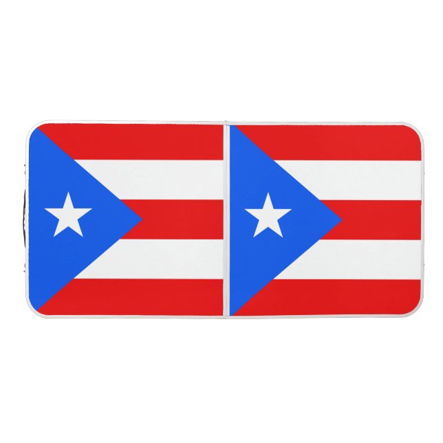 Puerto Rico Flag Beer Pong Table (Top)