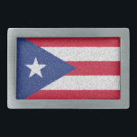 PUERTO RICO FLAG BELT BUCKLE<br><div class="desc">A mosaic-look design of the Puerto Rican flag.</div>