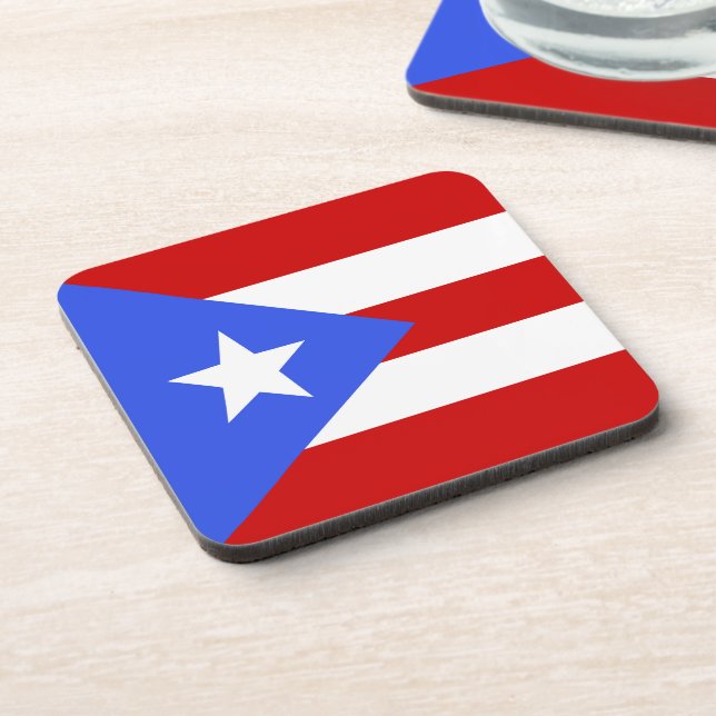 Puerto Rico flag Beverage Coaster (Left Side)