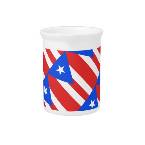 Puerto Rico Flag Beverage Pitcher