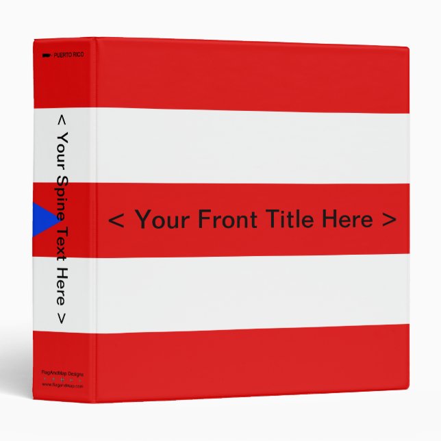 Puerto Rico Flag Binder (Front/Spine)
