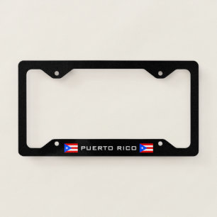 Puerto Rico Flag black license plate frame
