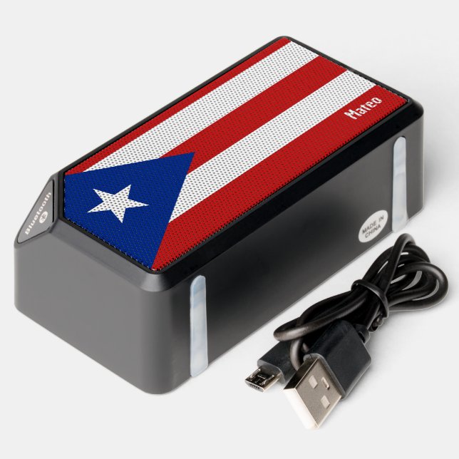 Puerto Rico Flag Bluetooth Speaker (Laydown)
