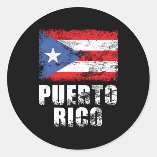 Puerto Rico Flag Boricua Classic Round Sticker