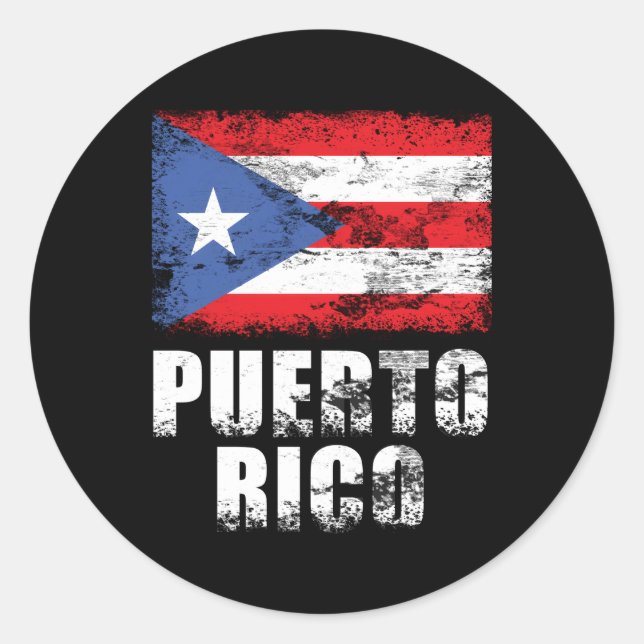 Puerto Rico Flag Boricua Classic Round Sticker (Front)