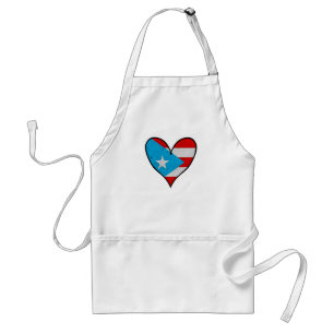 Puerto Rico Flag   Boricua Heart, Puerto Rican Adult Apron