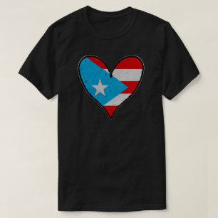 Puerto Rico Flag   Boricua Heart, Puerto Rican T-Shirt