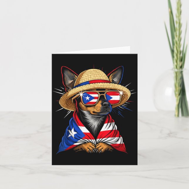 Puerto Rico Flag Boricua Puerto Rican Flag  Card (Front)