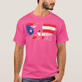 Puerto Rico Flag Bowling League Team Coach Cool Bo T-Shirt