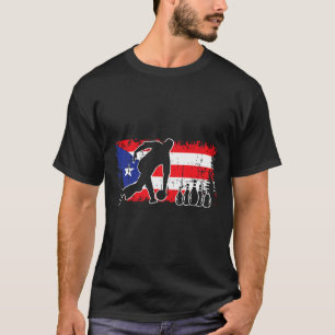 Puerto Rico Flag Bowling League Team Coach Patriot T-Shirt
