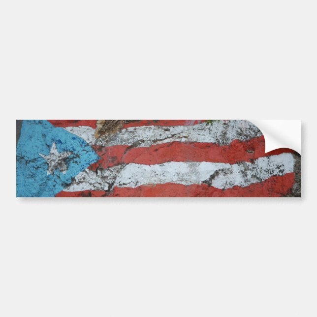 Puerto Rico Flag Bumper Sticker (Front)