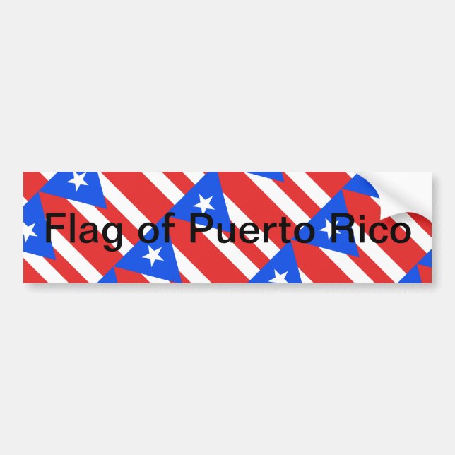 Puerto Rico Flag Bumper Sticker (Front)