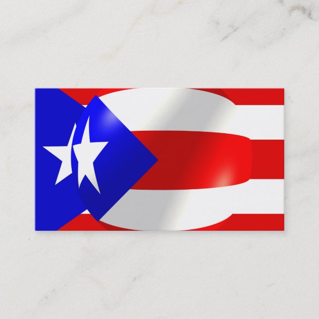 Puerto Rico Flag Business Card (Front)