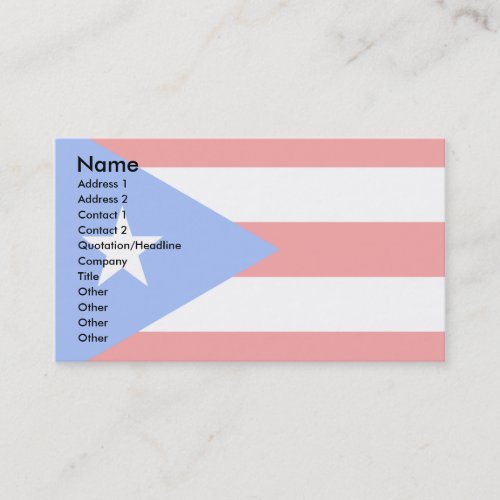 Puerto Rico Flag Business Card Templates