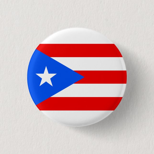 Puerto Rico flag  Button (Front)