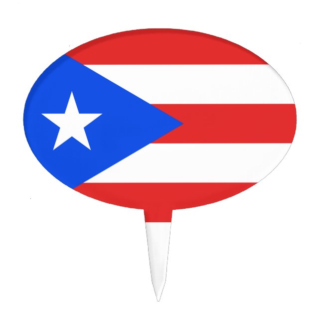 Puerto Rico Flag Cake Topper (Front)