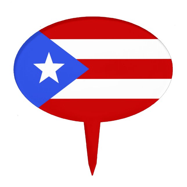 Puerto Rico flag Cake Topper (Front)
