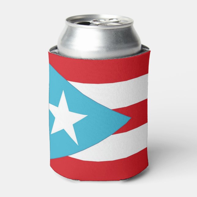 Puerto Rico Flag Can Cooler (Can Front)