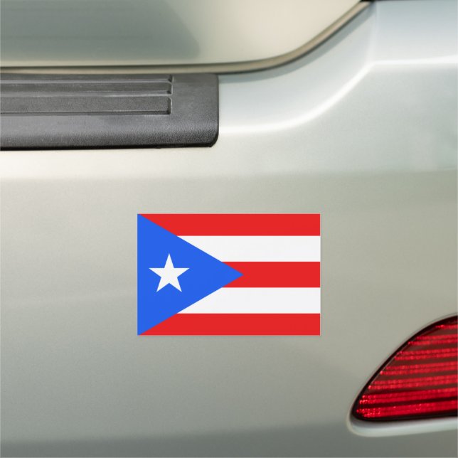 Puerto Rico Flag Car Magnet (In Situ)