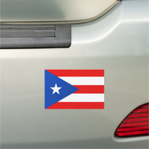 Puerto Rico Flag Car Magnet Boricua Pride