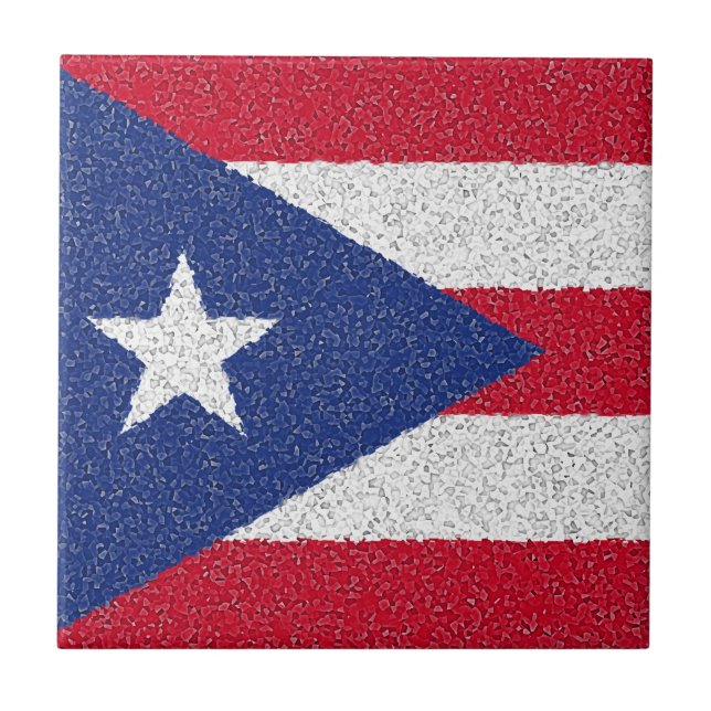 PUERTO RICO FLAG CERAMIC TILE (Front)