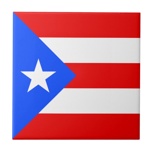Puerto Rico Flag Ceramic Tile (Front)