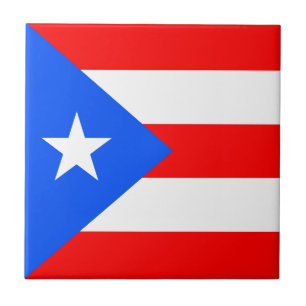 Puerto Rico Flag Ceramic Tile