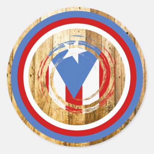 Puerto Rico Flag Classic Round Sticker