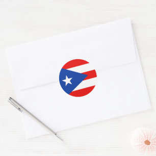 Puerto Rico flag Classic Round Sticker