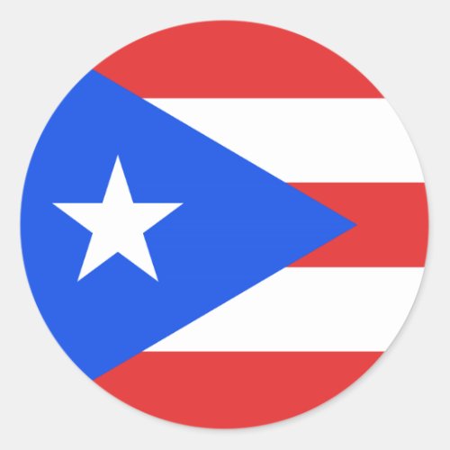 Puerto Rico Flag Classic Round Sticker