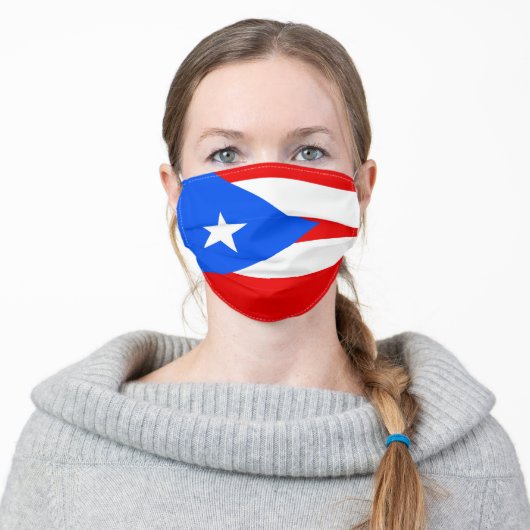 Puerto Rico Flag Cloth Face Mask (Worn)