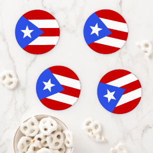 Puerto Rico flag Coaster Set