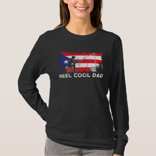 Puerto Rico Flag Cool Dad Fishing Fisherman Father T-Shirt