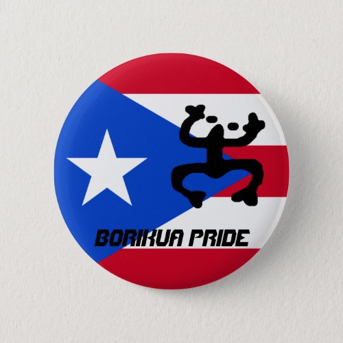 Puerto Rico Flag  Coqui Button